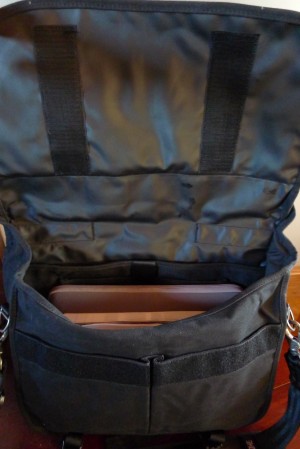 Anton Bag. Showing the padded interior.