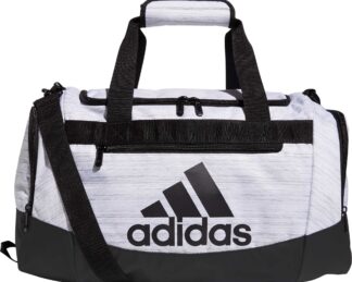 adidas Defender VI Small Duffel Bag, Men's, White Two Tone/Black