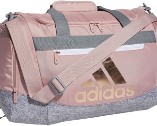 adidas Defender VI Small Duffel Bag, Men's, Wndr Mve Pnk/Jrsy Gry/Gry